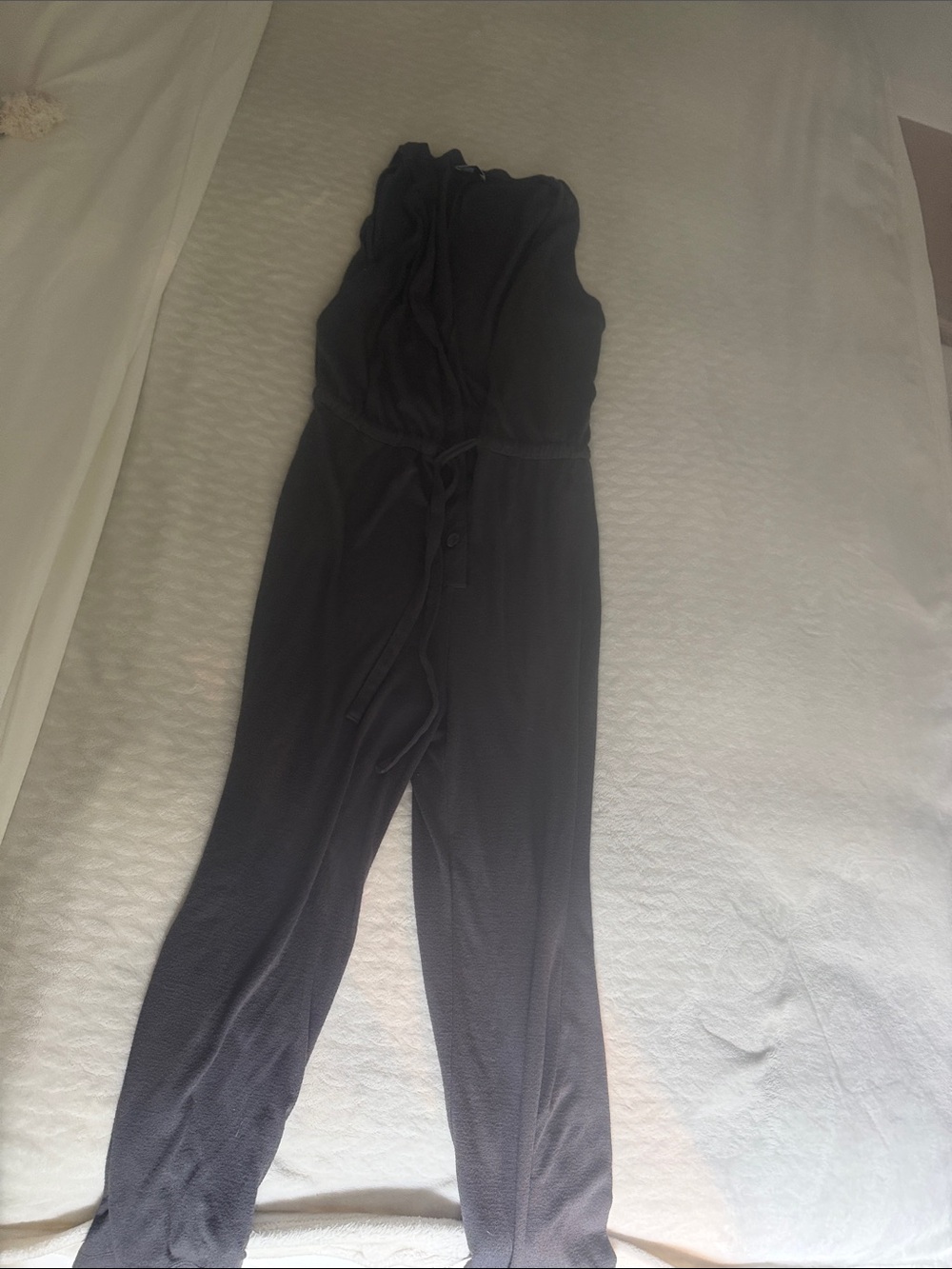 Wilfred Black Strapless Tie-Waist Romper Jumpsuit